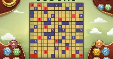 Jogo de sudoku com várias peças coloridas dispostas em uma grade, desafiando a lógica e o raciocínio do jogador.