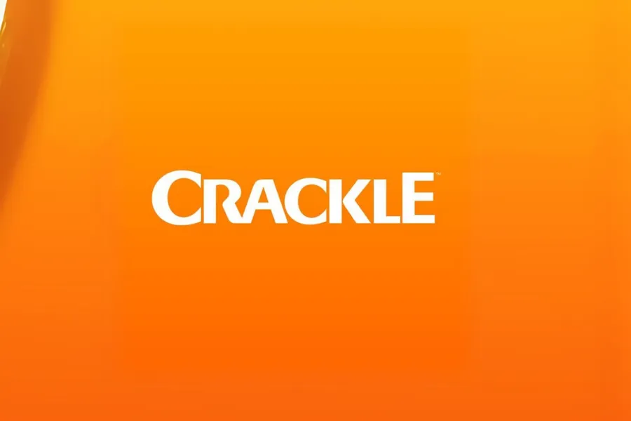 A imagem apresenta o logotipo da Crackle, um serviço de streaming