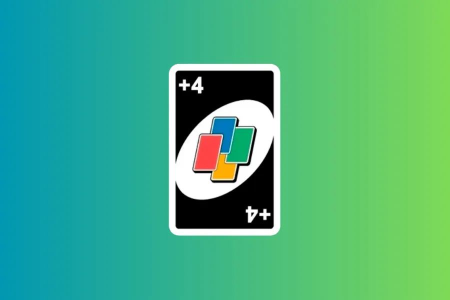 Carta curinga +4 do jogo UNO