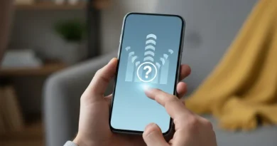 Como descobrir meu número de celular? Imagem de smartphone mostrando opções para encontrar o número do chip ativo.