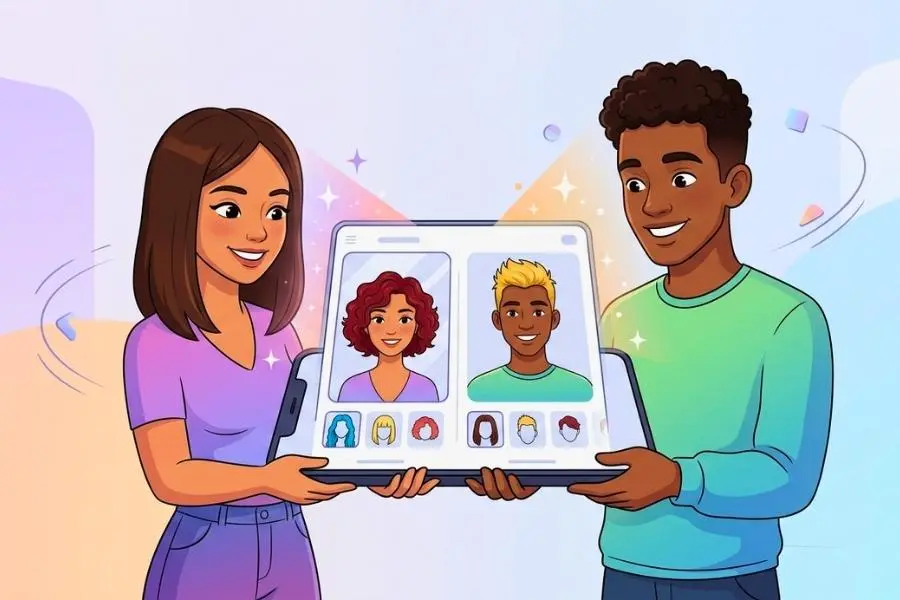 Aplicativo que Muda a Cor e Corte de Cabelo