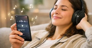 Pessoa ouvindo música no celular sem interrupções