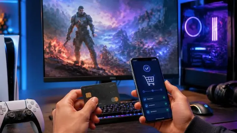 Comprar jogos parcelados para PC e console usando cartão e smartphone.