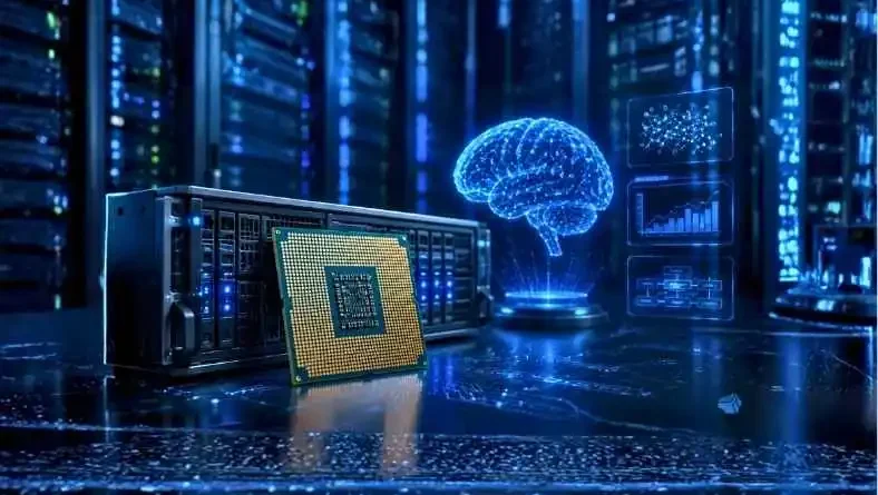Processador servidor para IA com hardware de alto desempenho e data center.